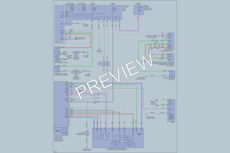 2013 Lexus ES300h Trunk Tailgate Fuel Door wiring diagram preview
