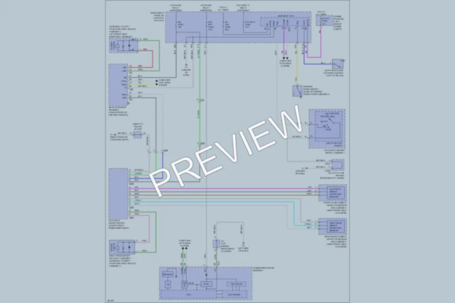 2013 Lexus ES300h Warning Systems wiring diagram preview
