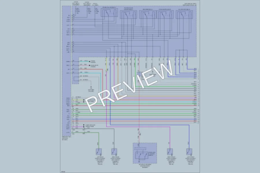 2013 Lexus ES350 Power Door Locks wiring diagram preview