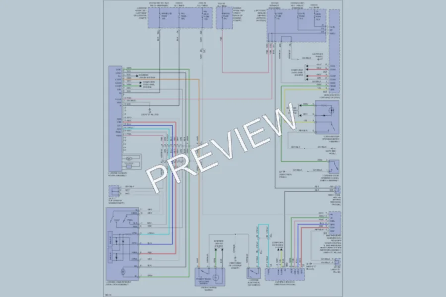 2013 Lexus GS350 Trunk Tailgate Fuel Door wiring diagram preview