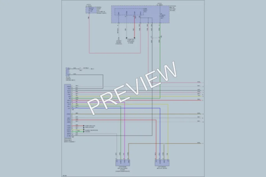 2013 Lexus GS450h Memory Systems wiring diagram preview