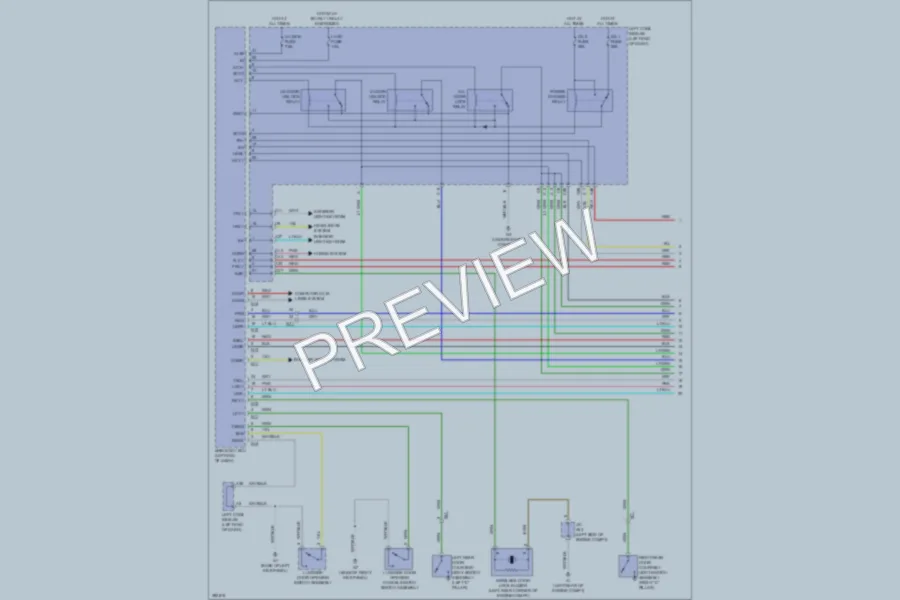 2013 Lexus GS450h Power Door Locks wiring diagram preview