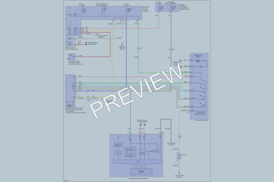2013 Lexus GS450h Power Top Sunroof wiring diagram preview