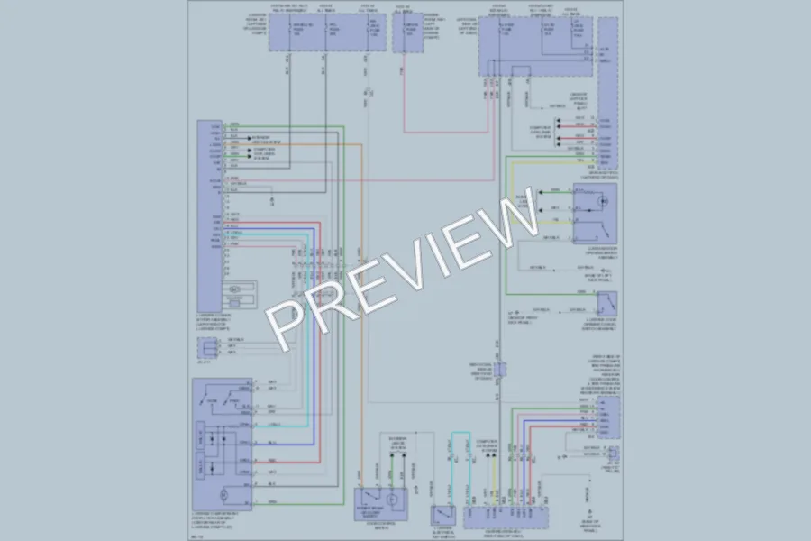 2013 Lexus GS450h Trunk Tailgate Fuel Door wiring diagram preview