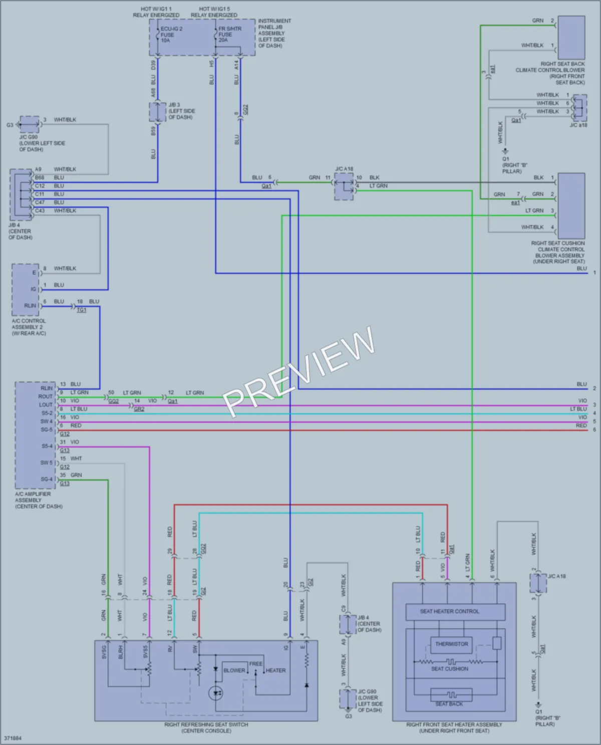 2013 Lexus GX460 Power Seats wiring diagram preview