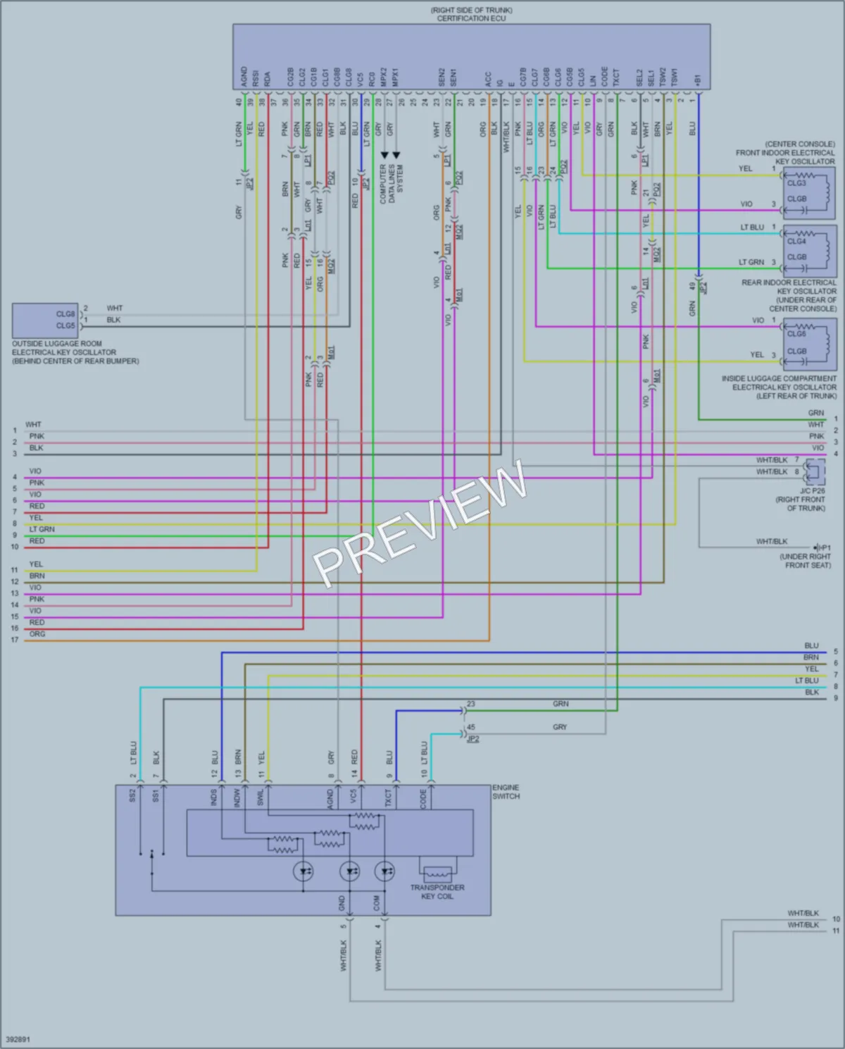 2013 Lexus ISF Anti Theft wiring diagram preview