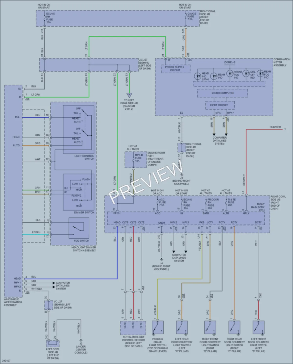 2013 Lexus ISF Headlights wiring diagram preview