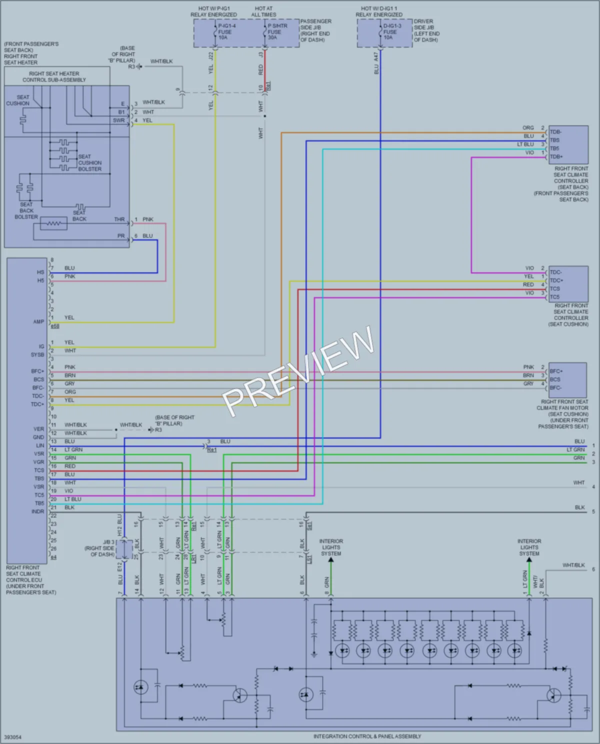 2013 Lexus LS460 Power Seats wiring diagram preview