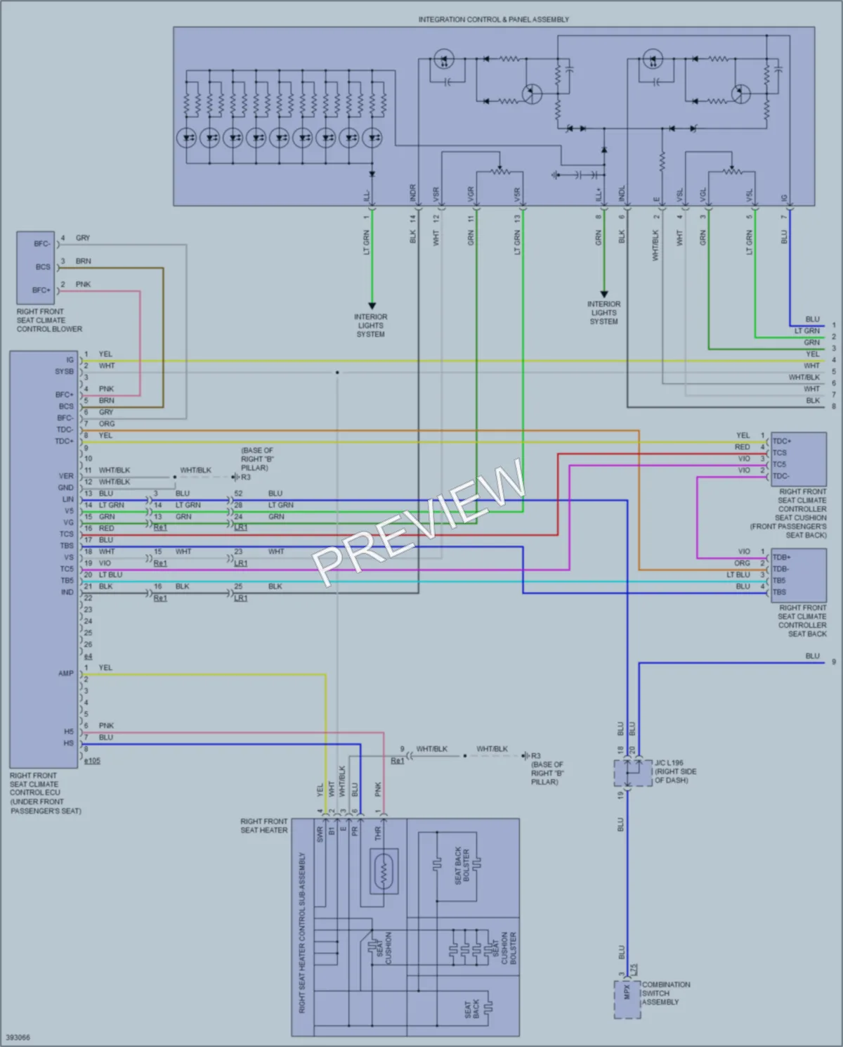 2013 Lexus LS600h Power Seats wiring diagram preview