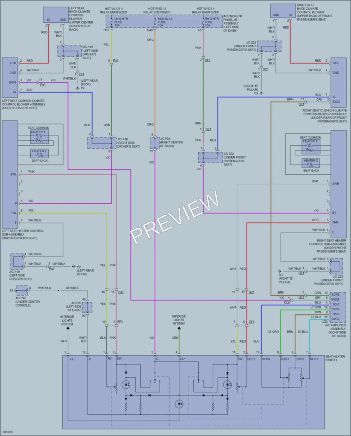 2013 Lexus RX350 Power Seats wiring diagram preview
