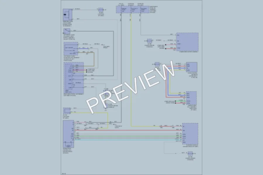2013 Lexus RX350 Power Top Sunroof wiring diagram preview