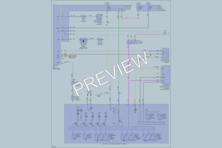 2013 Lexus RX450h Power Windows wiring diagram preview