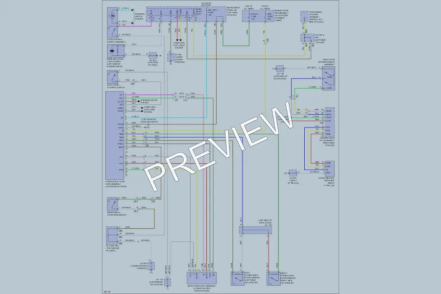 2013 Lexus RX450h Trunk Tailgate Fuel Door wiring diagram preview