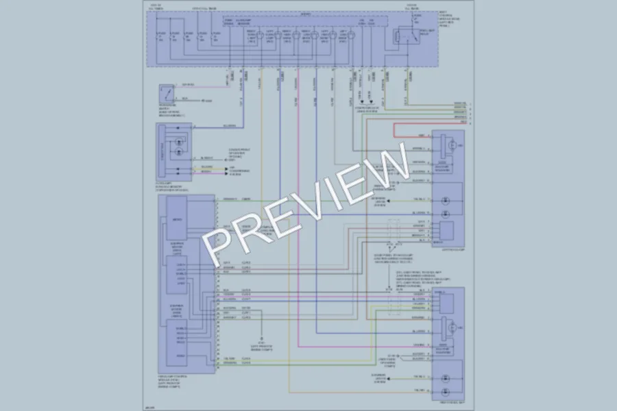 2013 Lincoln MKS Headlights wiring diagram preview