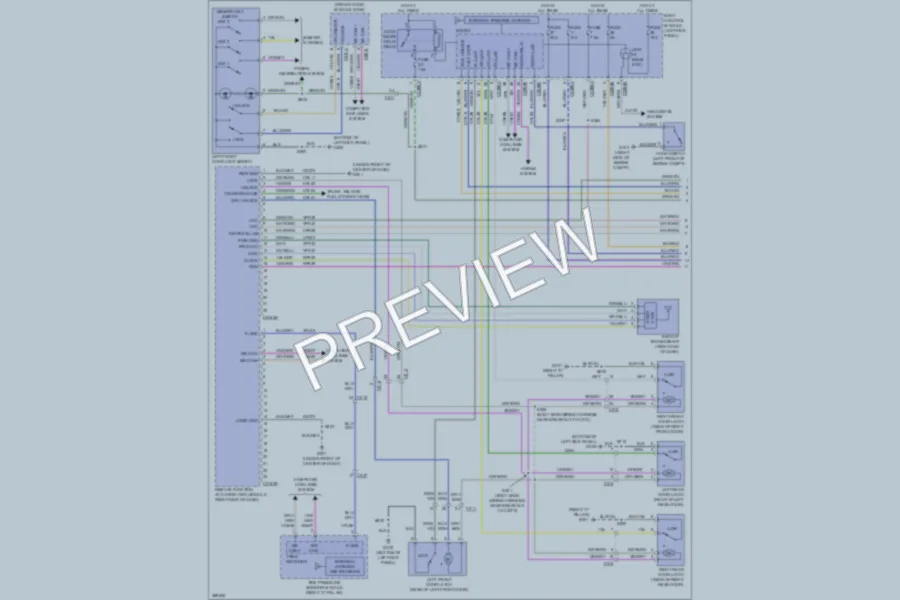 2013 Lincoln MKS Power Door Locks wiring diagram preview