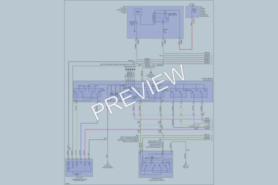 2013 Lincoln MKS Power Windows wiring diagram preview