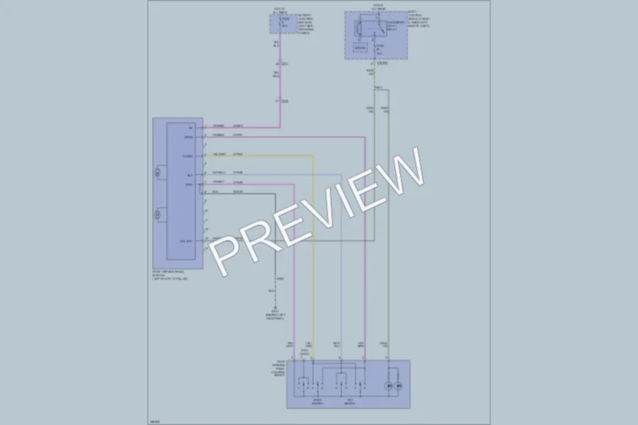 2013 Lincoln MKT Power Top Sunroof wiring diagram preview