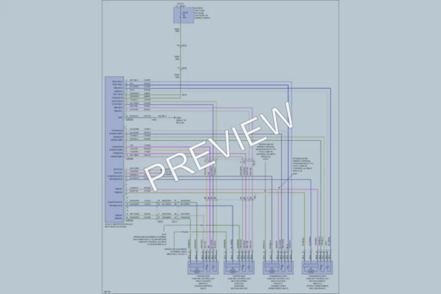 2013 Lincoln MKX Power Seats wiring diagram preview