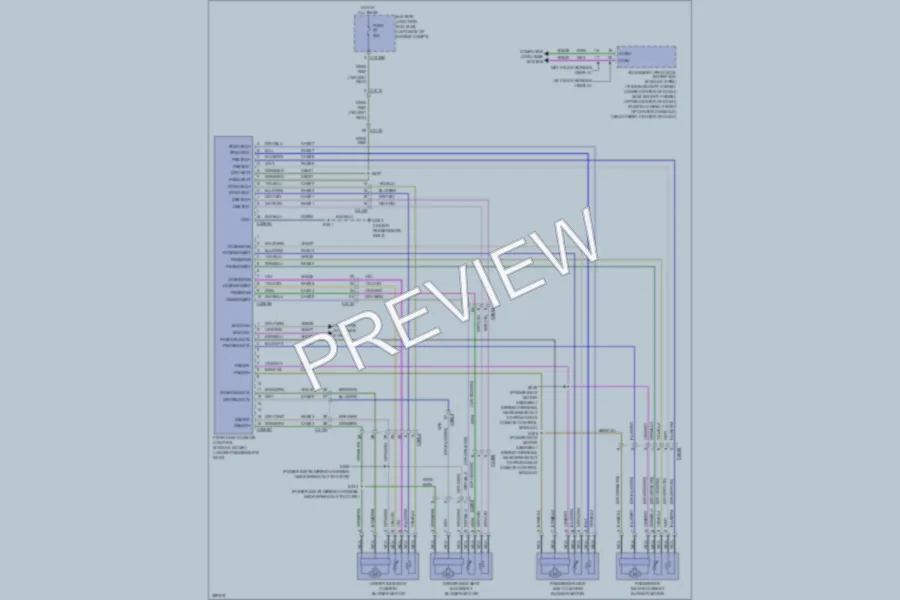 2013 Lincoln MKZ Power Seats wiring diagram preview