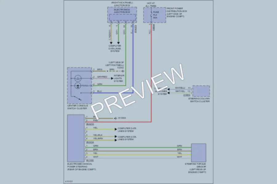 2013 MINI CooperClubman Electronic Power Steering wiring diagram preview
