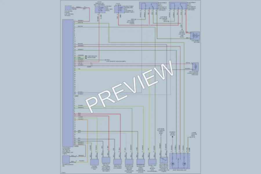 2013 MINI CooperPaceman Power Top Sunroof wiring diagram preview