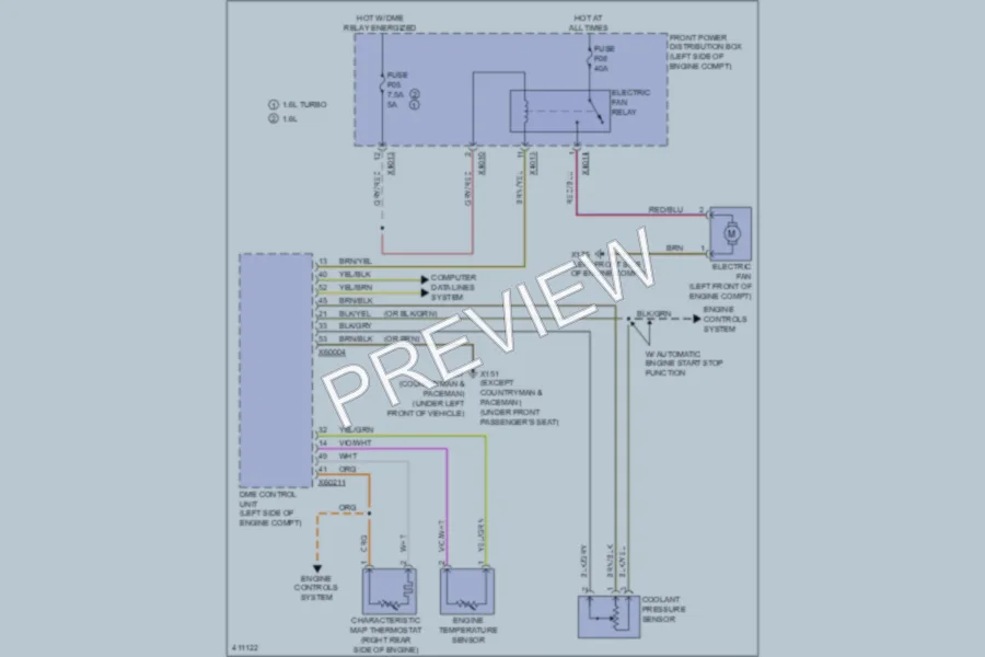 2013 MINI CooperRoadster Cooling Fan wiring diagram preview