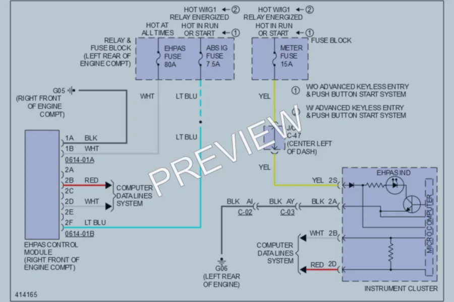 2013 Mazda 3 Electronic Power Steering wiring diagram preview