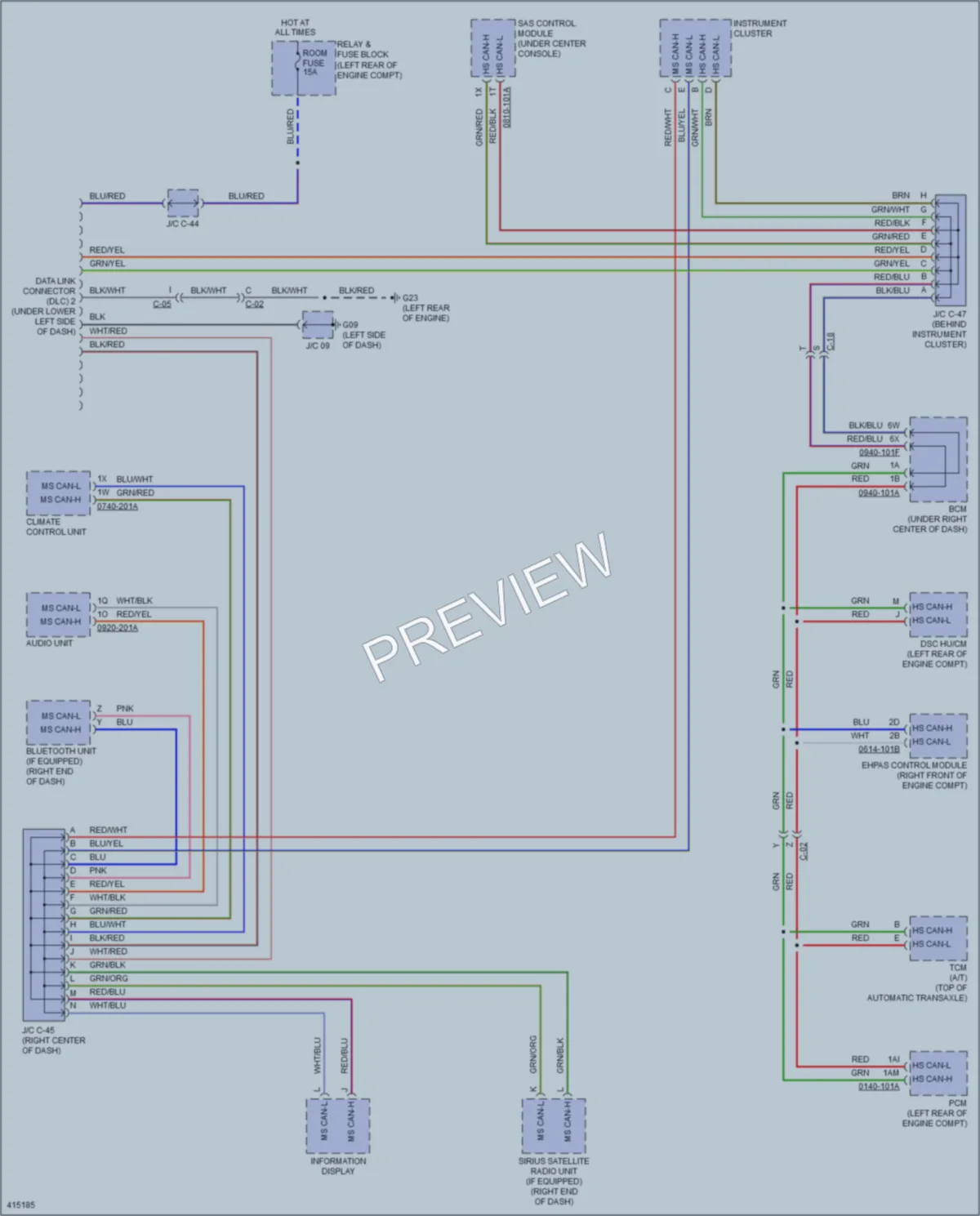 2013 Mazda 5 Computer Data Lines wiring diagram preview