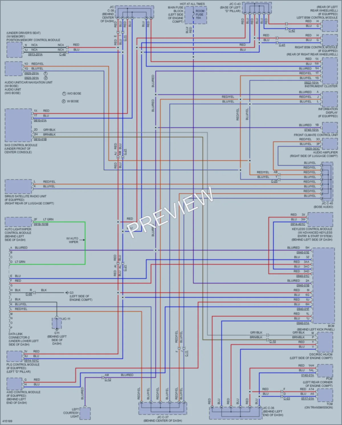 2013 Mazda CX9 Computer Data Lines wiring diagram preview