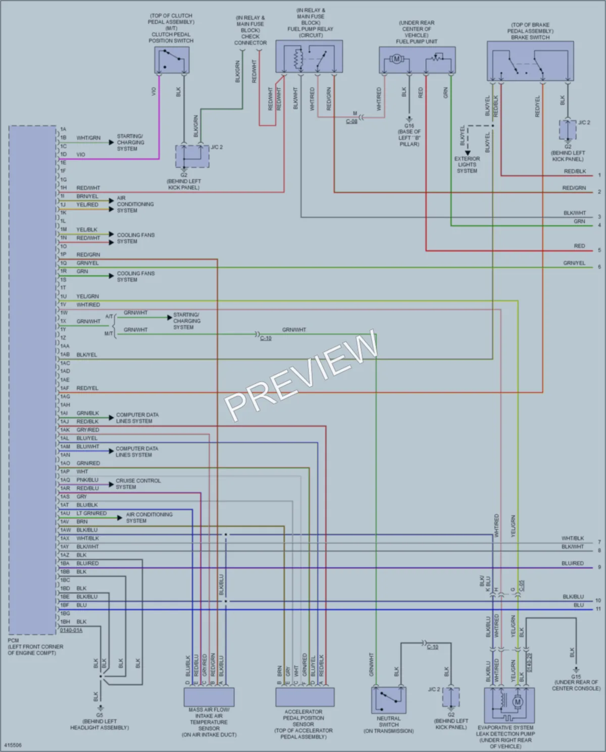 2013 Mazda MX5Miata Engine Performance wiring diagram preview