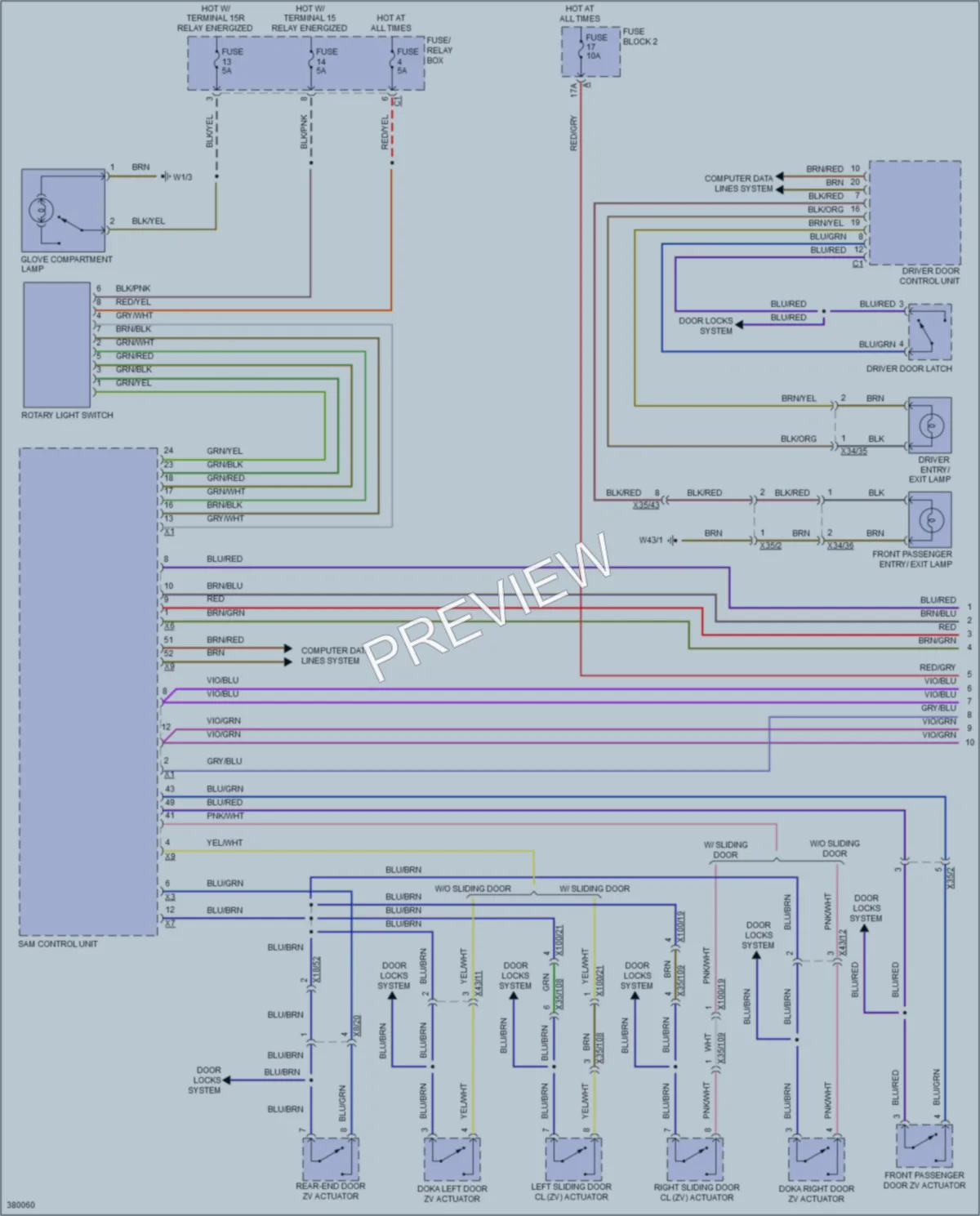 2013 MercedesBenz 2500Sprinter Interior Lights wiring diagram preview