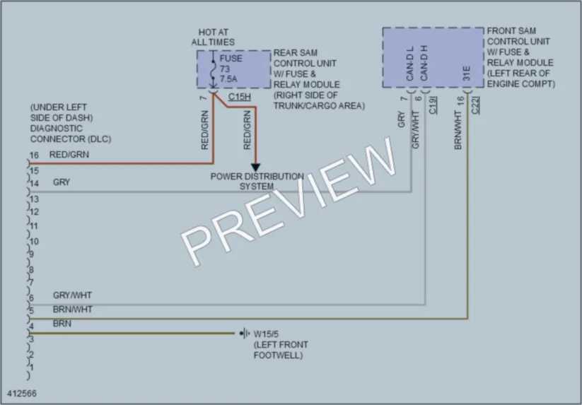 2013 MercedesBenz C250 Computer Data Lines wiring diagram preview