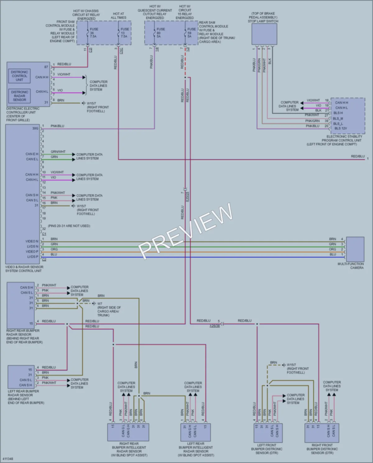 2013 MercedesBenz C250 Cruise Control wiring diagram preview