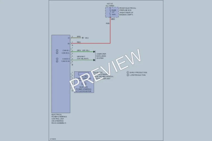 2013 MercedesBenz E350BLUETEC Electronic Power Steering wiring diagram preview