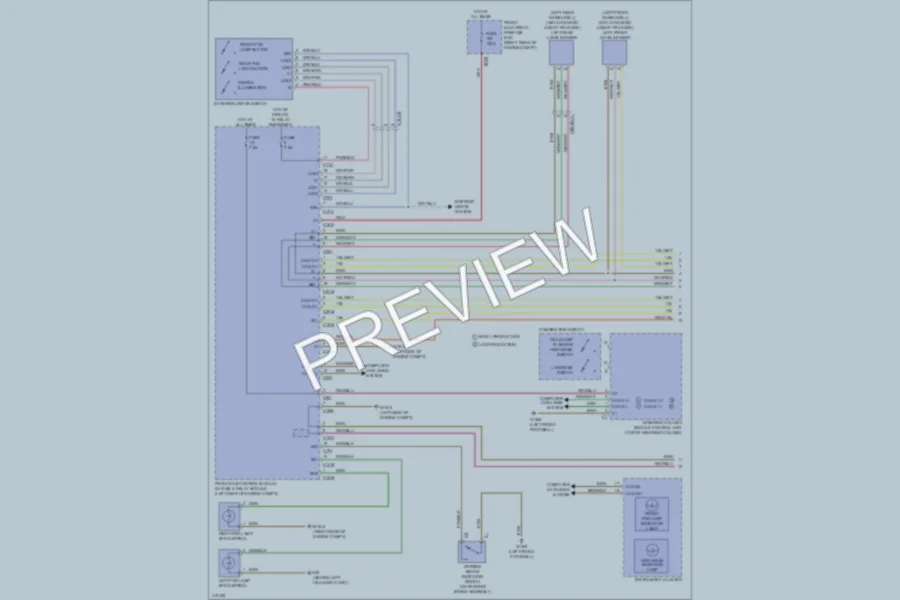 2013 MercedesBenz E350BLUETEC Headlights wiring diagram preview