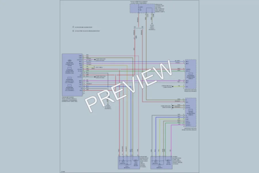 2013 MercedesBenz E400HYBRID Power Top Sunroof wiring diagram preview