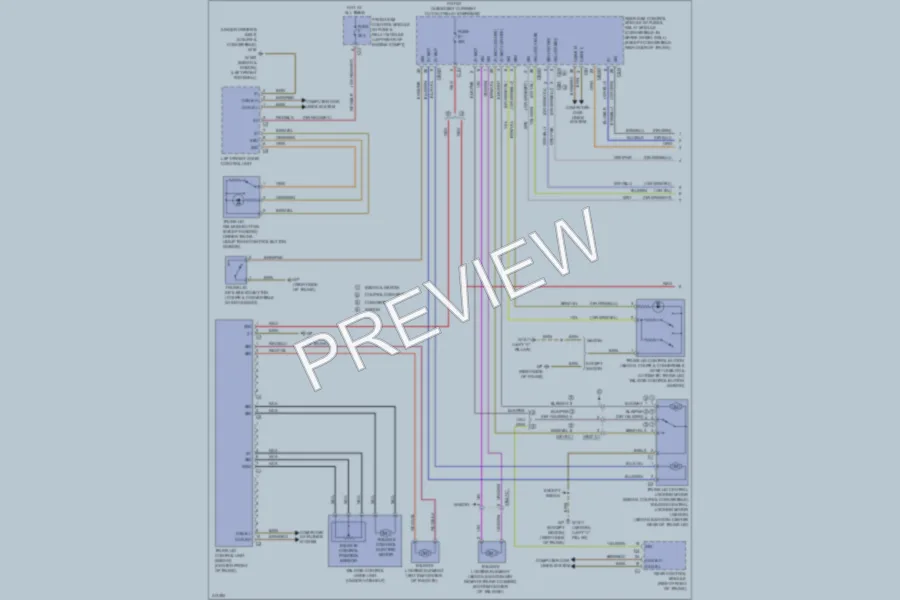 2013 MercedesBenz E400HYBRID Trunk Tailgate Fuel Door wiring diagram preview