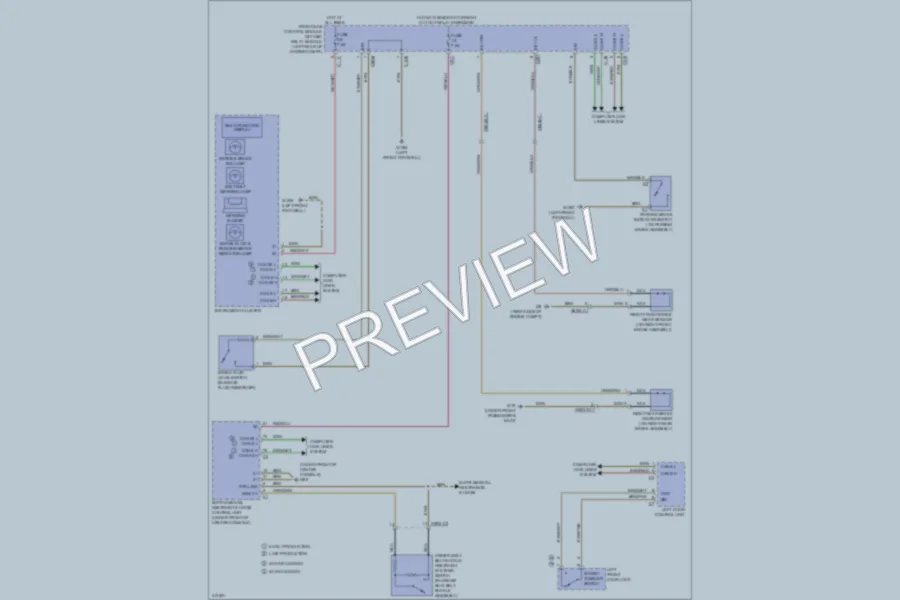 2013 MercedesBenz E400HYBRID Warning Systems wiring diagram preview