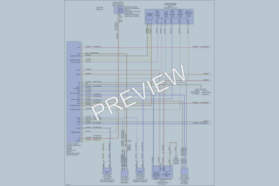 2013 MercedesBenz E550 Electronic Suspension wiring diagram preview