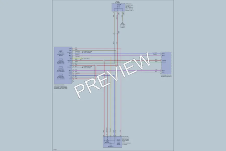 2013 MercedesBenz E550 Power Top Sunroof wiring diagram preview