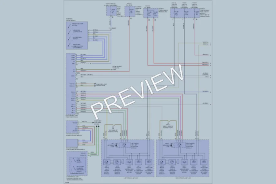 2013 MercedesBenz GL350BLUETEC Headlights wiring diagram preview
