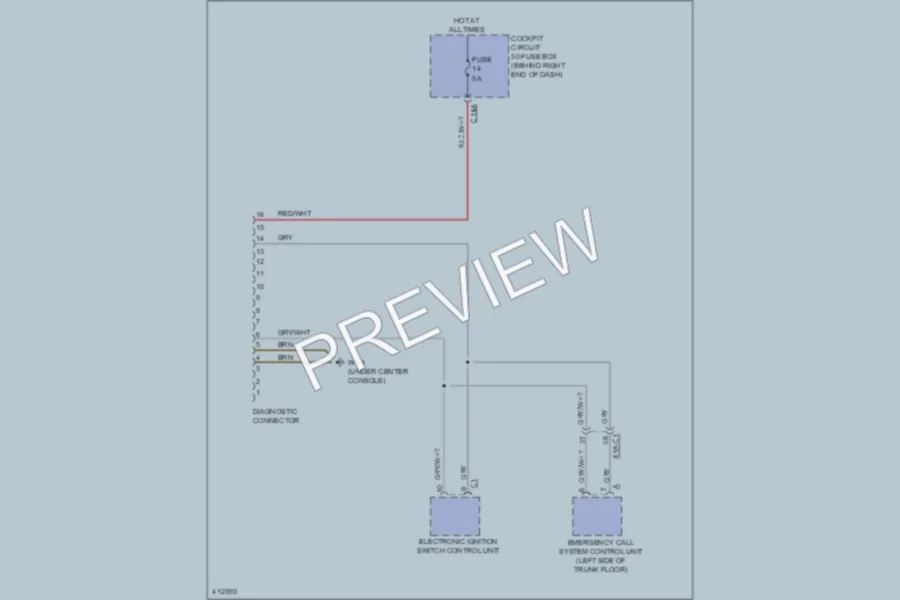 2013 MercedesBenz GL550 Computer Data Lines wiring diagram preview