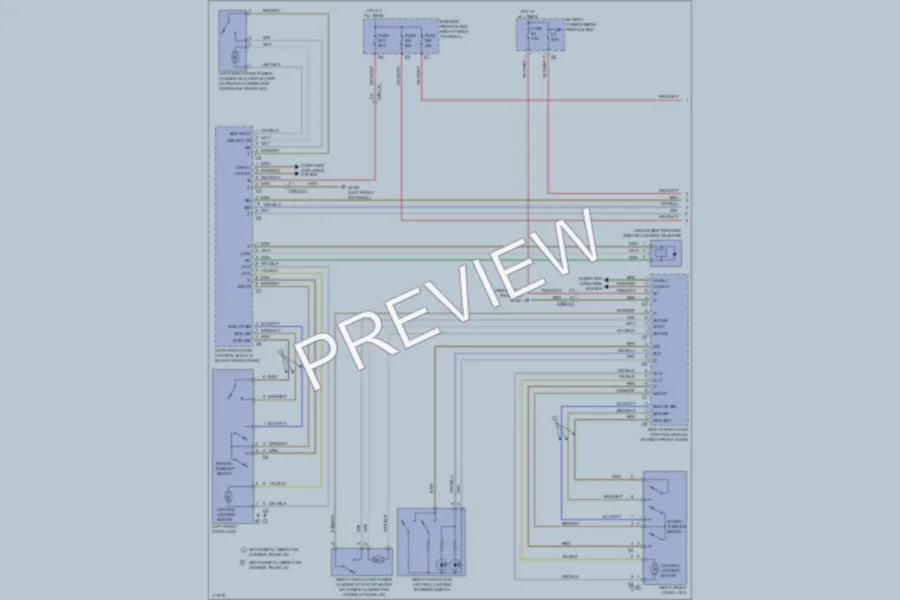 2013 MercedesBenz GL550 Power Door Locks wiring diagram preview