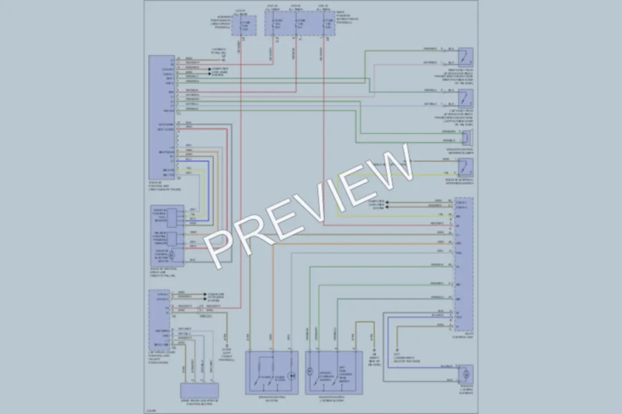 2013 MercedesBenz GL550 Trunk Tailgate Fuel Door wiring diagram preview