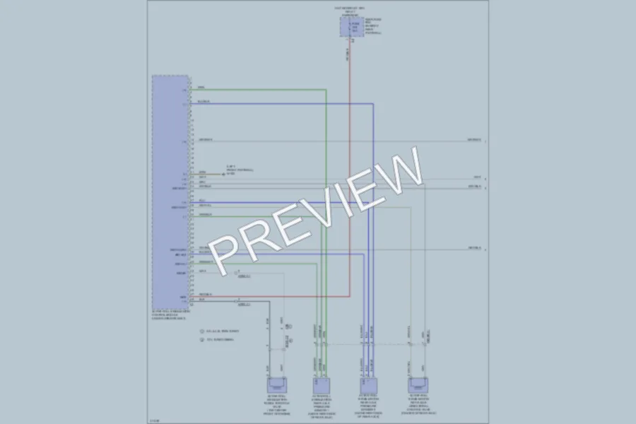 2013 MercedesBenz ML350 Electronic Suspension wiring diagram preview