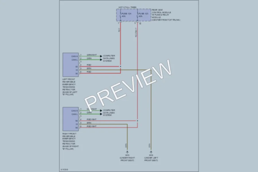 2013 MercedesBenz S350BLUETEC Supplemental Restraints wiring diagram preview