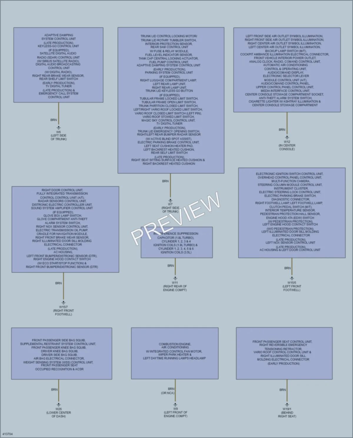 2013 MercedesBenz SLK250 Ground Distribution wiring diagram preview