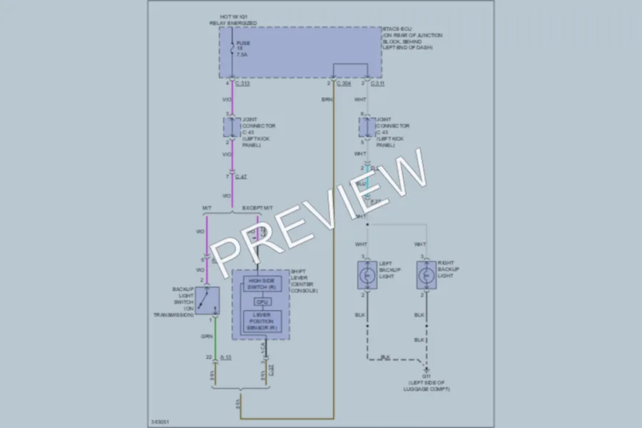 2013 Mitsubishi Lancer Exterior Lights wiring diagram preview