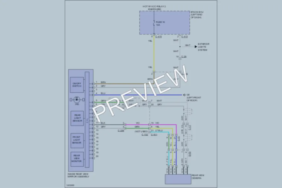 2013 Mitsubishi OutlanderSport Power Mirrors wiring diagram preview