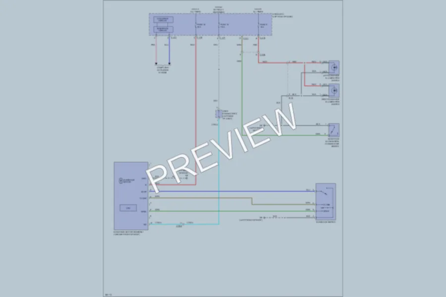 2013 Mitsubishi OutlanderSport Power Top Sunroof wiring diagram preview